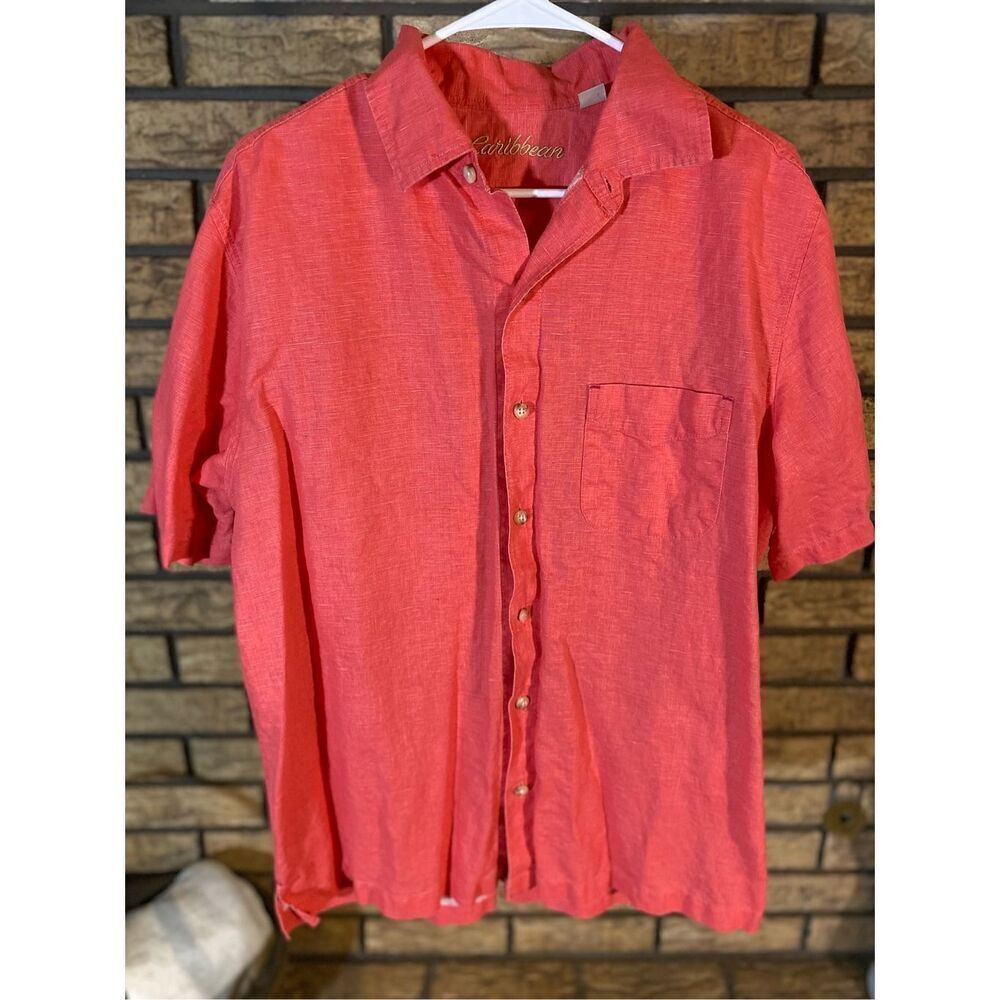 Caribbean Men’s Linen‎ Button Up Shirt